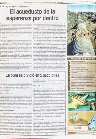 Diario Crónica, sábado 4 de diciembre de 1999.